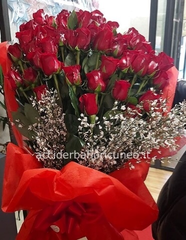 Mazzo Rose Rosse cm.50/60