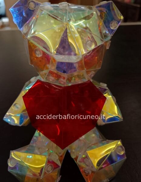 Teddy Luminoso 3 giochi di luci ( con batteria)